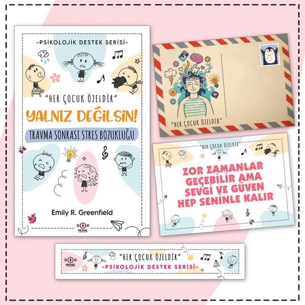 Çocuklarda Travma Sonrası Stres Bozukluğu - Kartpostal ve Ayraç - Çocuklar İçin Psikolojik Destek Se