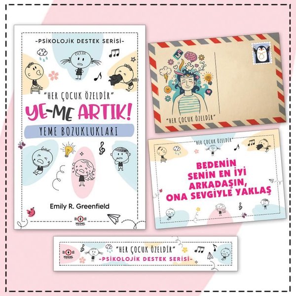 Çocuklarda Yeme Bozuklukları - Kartpostal ve Ayraç - Çocuklar İçin Psikolojik Destek Serisi