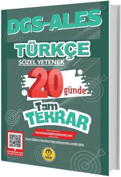 DGS - ALES Türkçe Sözel Yetenek 20 Günde Tam Tekrar Soru Bankası