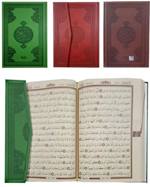 Kur'an-ı Kerim Bilgisayar Hattı - Orta Boy - 4 Renkli