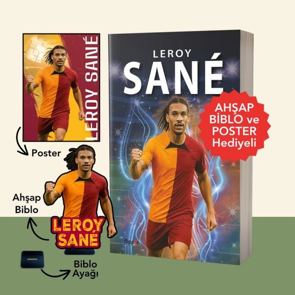 Leroy Sane - Ahşap Biblo ve Poster Hediyeli