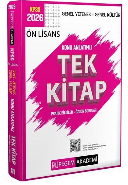 2026 KPSS Genel Yetenek - Genel Kültür Ön Lisans Konu Anlatımlı Tek Kitap
