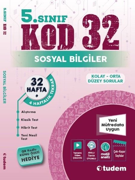 5. Sınıf Sosyal Bilgiler  Kod 32
