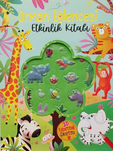 Orman Eğlencesi Etkinlik Kitabı - 3D Kabartmalı Çıkartma İle