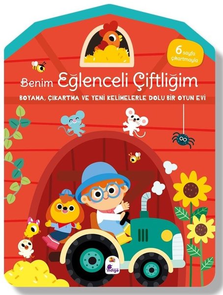 Benim Eğlenceli Çiftliğim - Boyama Çıkartma ve Yeni Kelimelerle Dolu Bir Oyun Evi
