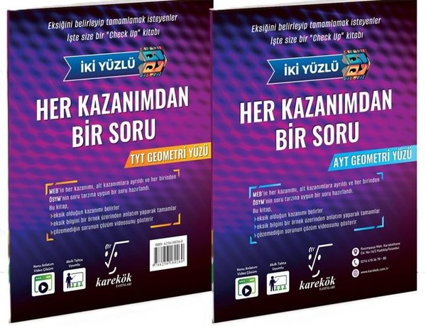 Her Kazanımdan Bir Soru TYT - AYT Geometri Soru Bankası