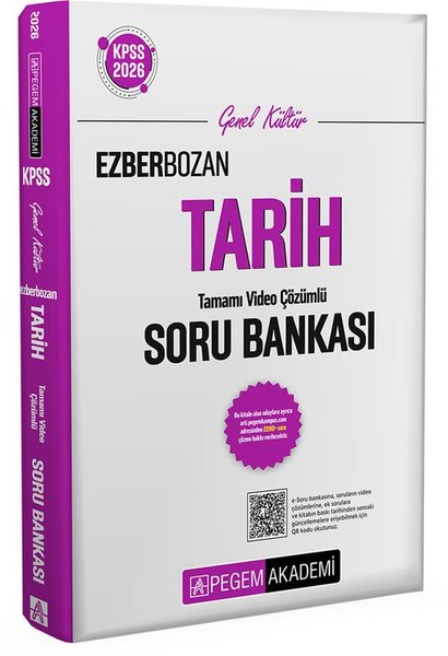 2026 KPSS Genel Yetenek Genel Kültür Ezberbozan Tarih Tamamı Video Çözümlü Soru Bankası
