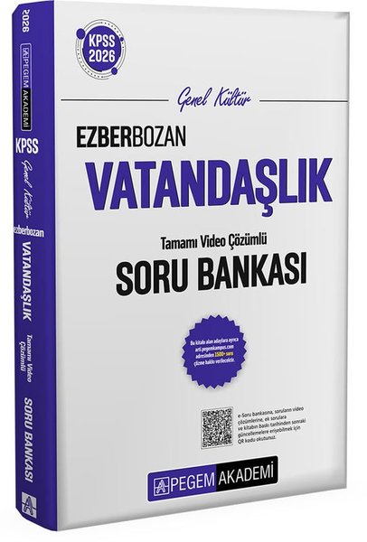2026 KPSS Genel Yetenek Genel Kültür Ezberbozan Vatandaşlık Tamamı Video Çözümlü Soru Bankası