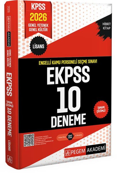 2026 E - KPSS Engelli Kamu Personeli Seçme Sınavı Tamamı Çözümlü 10 Deneme (Lisans)