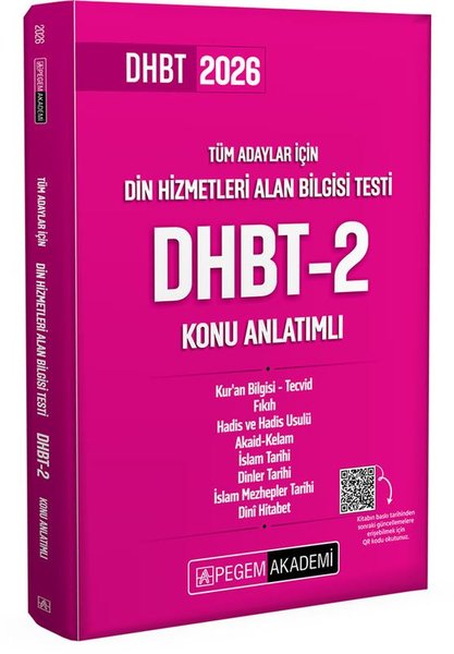 2026 Din Hizmetleri Alan Bilgisi Testi DHBT - 2 Konu Anlatımlı