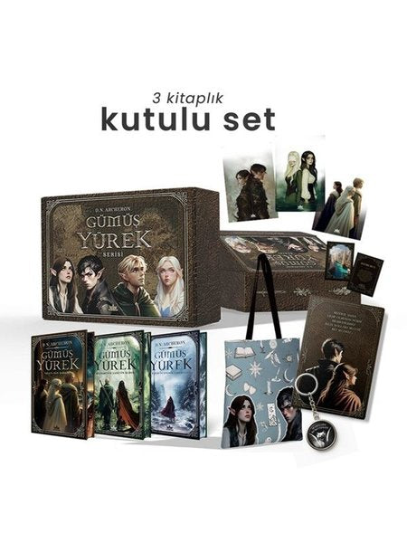 Gümüş Yürek Serisi Seti - 3 Kitap Takım - Yan Boyamalı Kutulu