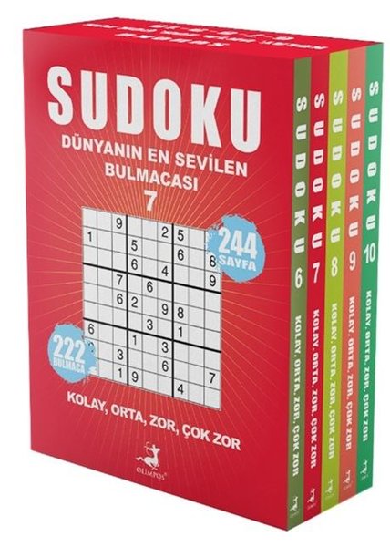 Sudoku - Dünyanın En Sevilen Bulmacası Seti - 5 Kitap Takım 6 - 7 - 8 - 9 - 10
