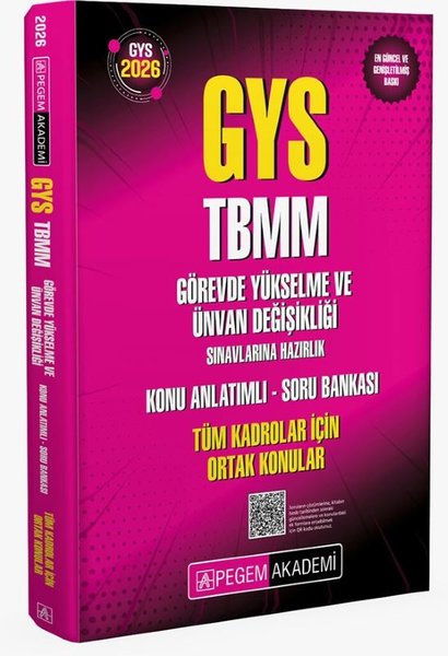 2026 GYS TBMM Görevde Yükselme ve Ünvan Değişikliği Sınavlarına Hazırlık Konu Anlatımlı Soru Bankası