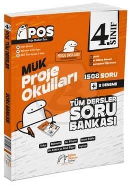 4.Sınıf Proje Okulları Mük - Pos Soru Bankası Eğitim Deposu Yayınları