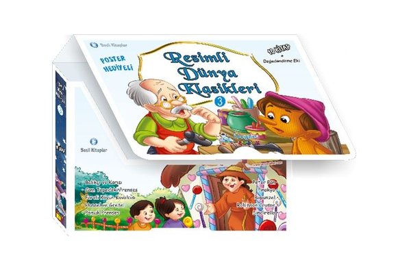 Resimli Dünya Klasikleri 3 Seti - Mavi Seri 32 Sayfa (10 Kitaplı Okuma Seti + Değerlendirme Eki)