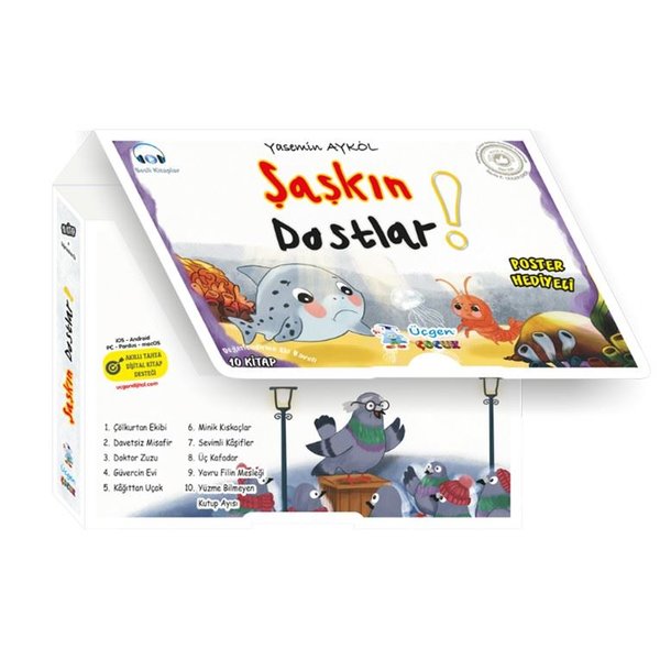 Şaşkın Dostlar Seti - 10 Kitap Takım - Kutulu 32 Sayfa (10 Kitaplı Okuma Seti + Değerlendirme Eki)