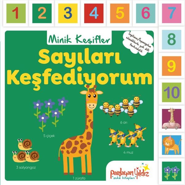 Sayıları Keşfediyorum - Minik Keşifler (İngilizce - İspanyolca Sözcüklerle Çok Dilli Farkındalık)